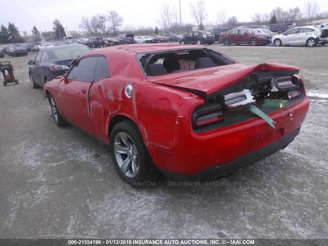 2C3CDZAG6FH793914 - 2015 DODGE CHALLENGER SXT RED photo 3