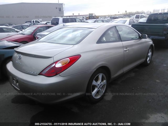 4T1CA30P04U015519 - 2004 TOYOTA CAMRY SOLARA SE/SLE ოქროსფერი ფოტო 4