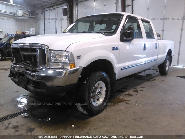 1FTNW21L1YEA57671 - 2000 FORD F250 SUPER DUTY WHITE photo 2