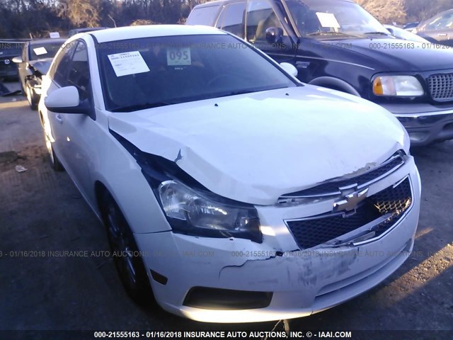 1G1PJ5SC8C7220880 - 2012 CHEVROLET CRUZE ECO WHITE photo 1