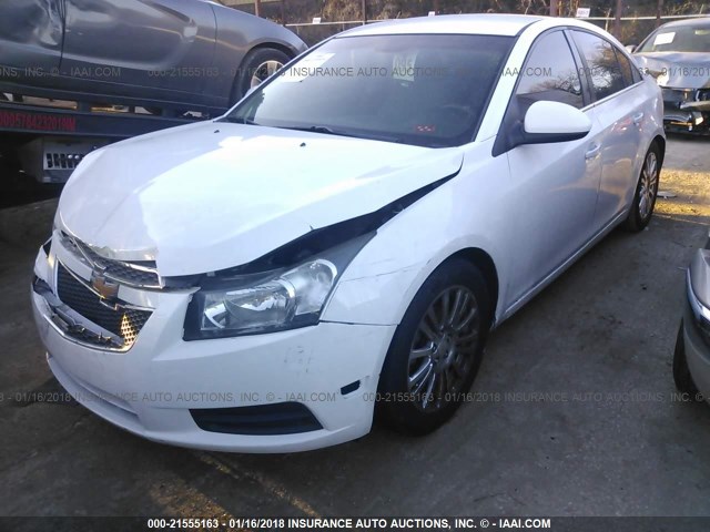 1G1PJ5SC8C7220880 - 2012 CHEVROLET CRUZE ECO WHITE photo 2