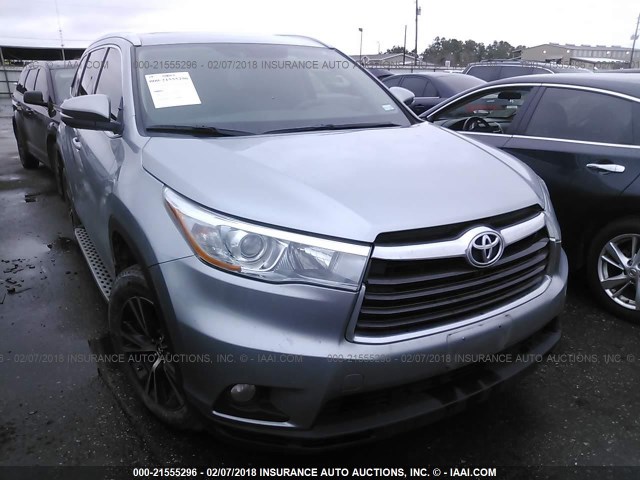 5TDKKRFH5GS501803 - 2016 TOYOTA HIGHLANDER XLE ნაცრისფერი ფოტო 1