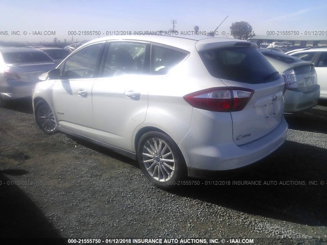 1FADP5BU8DL525697 - 2013 FORD C-MAX SEL WHITE photo 3