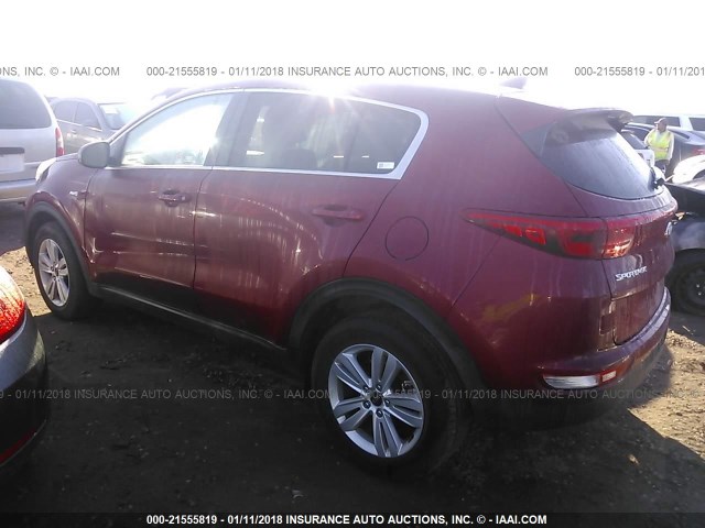 KNDPMCAC2J7314447 - 2018 KIA SPORTAGE LX RED photo 3