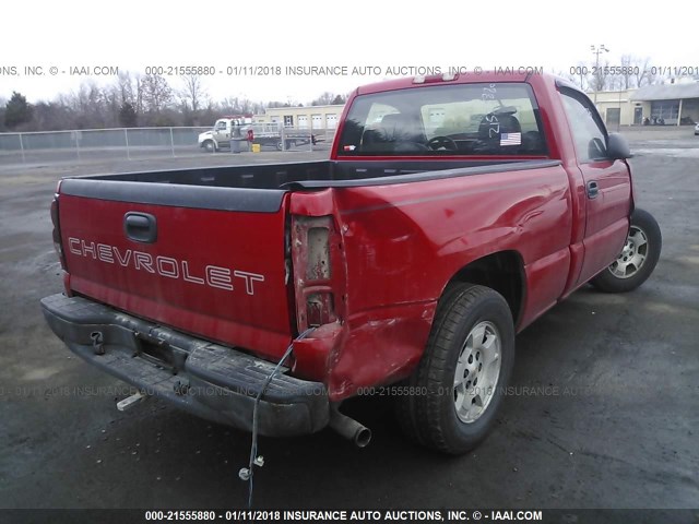 1GCEC14X67Z176972 - 2007 CHEVROLET SILVERADO C1500 CLASSIC RED photo 4