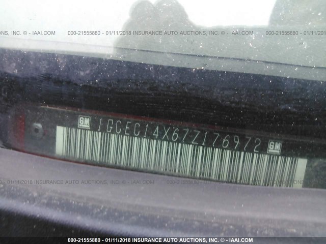 1GCEC14X67Z176972 - 2007 CHEVROLET SILVERADO C1500 CLASSIC RED photo 9