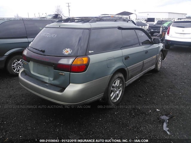 4S3BH675937617947 - 2003 SUBARU LEGACY OUTBACK AWP GREEN photo 4