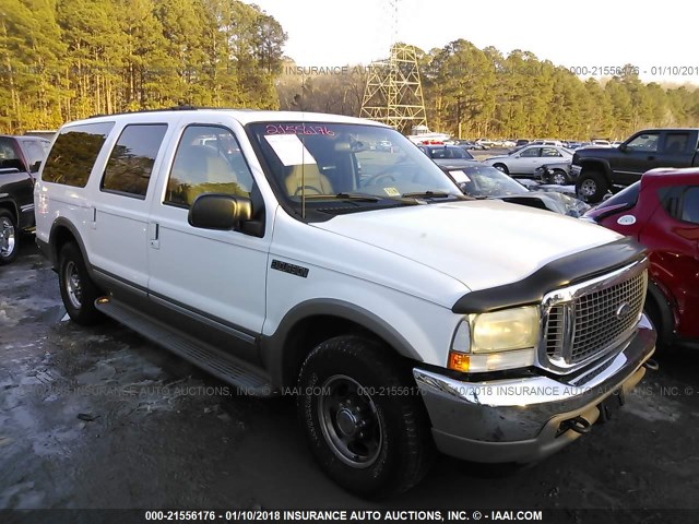 1FMNU42F52EA86099 - 2002 FORD EXCURSION LIMITED WHITE photo 1