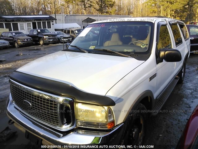 1FMNU42F52EA86099 - 2002 FORD EXCURSION LIMITED WHITE photo 2