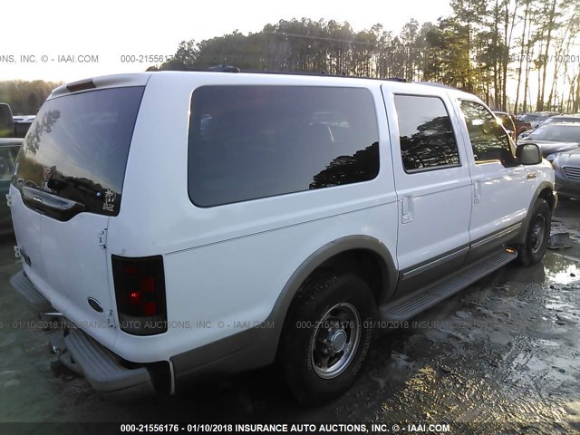 1FMNU42F52EA86099 - 2002 FORD EXCURSION LIMITED WHITE photo 4