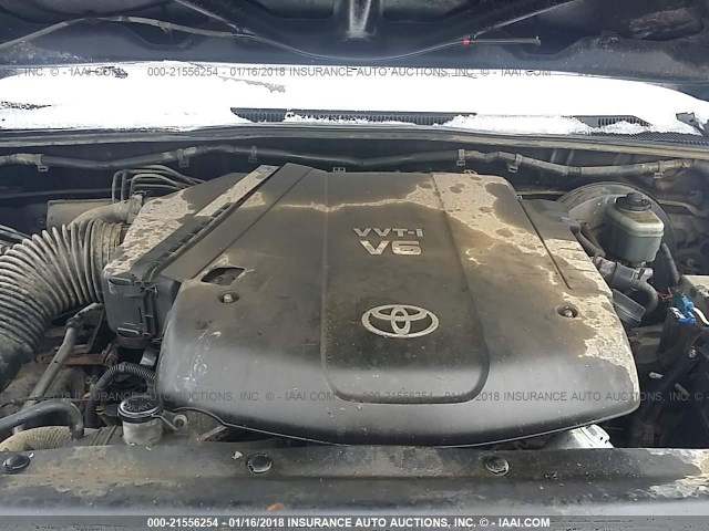 5TELU42N66Z292196 - 2006 TOYOTA TACOMA DOUBLE CAB შავი ფოტო 10