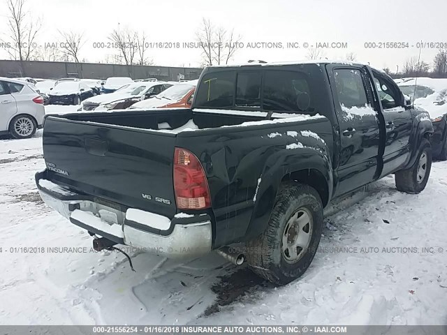 5TELU42N66Z292196 - 2006 TOYOTA TACOMA DOUBLE CAB შავი ფოტო 4