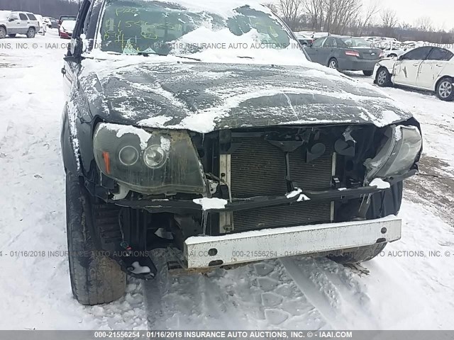 5TELU42N66Z292196 - 2006 TOYOTA TACOMA DOUBLE CAB შავი ფოტო 6