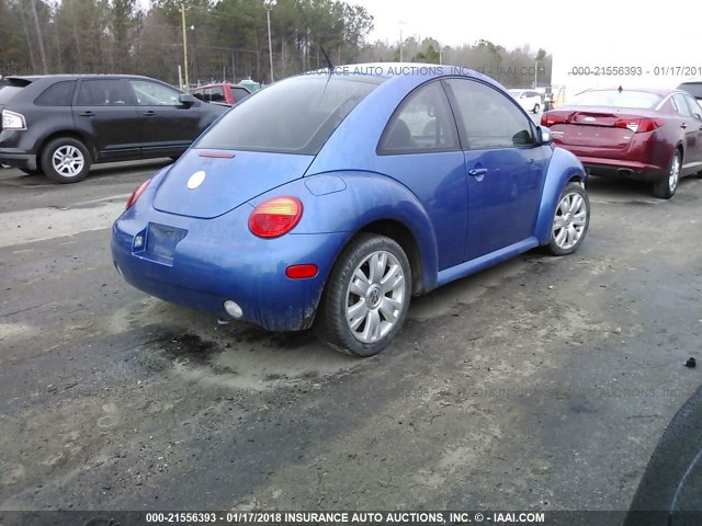 3VWCD21C03M442152 - 2003 VOLKSWAGEN NEW BEETLE GLS BLUE photo 4