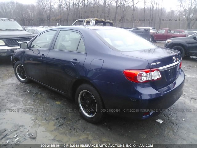 2T1BU4EE1DC939601 - 2013 TOYOTA COROLLA S/LE BLUE photo 3