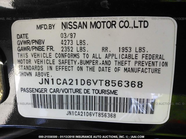 JN1CA21D6VT856368 - 1997 NISSAN MAXIMA GLE/GXE/SE GREEN photo 9