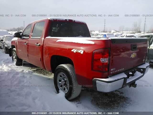 3GCPKREA8BG342552 - 2011 CHEVROLET SILVERADO K1500 LS RED photo 3