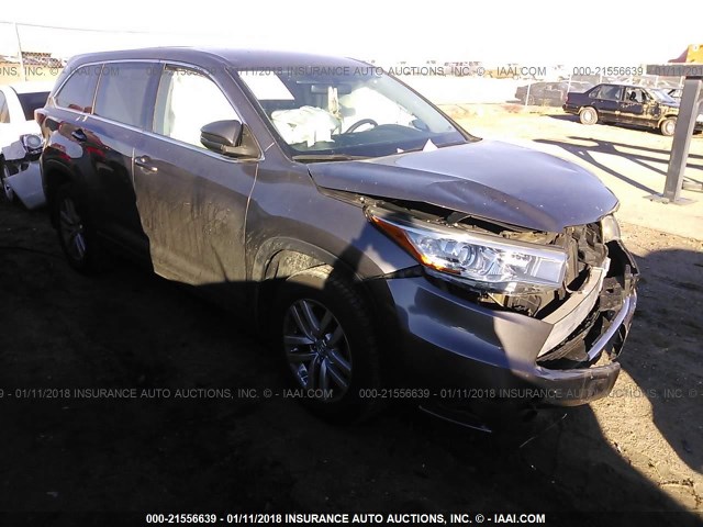 5TDZKRFH7FS058227 - 2015 TOYOTA HIGHLANDER LE/LE PLUS GRAY photo 1