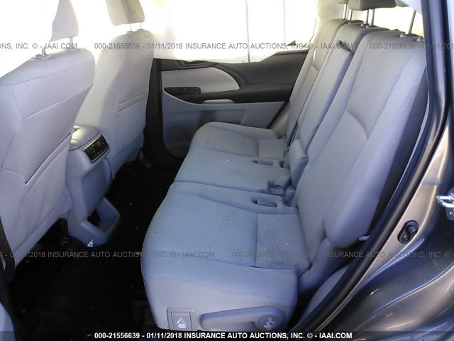 5TDZKRFH7FS058227 - 2015 TOYOTA HIGHLANDER LE/LE PLUS GRAY photo 8