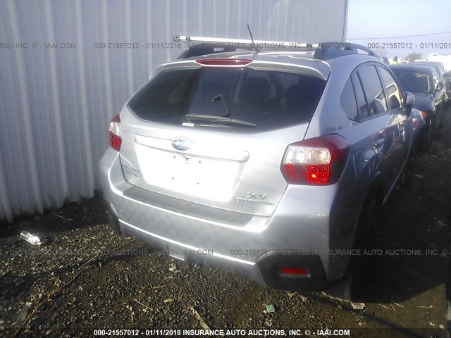 JF2GPAVC9E8256862 - 2014 SUBARU XV CROSSTREK 2.0 PREMIUM SILVER photo 4