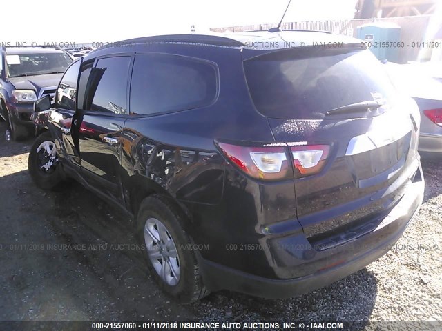 1GNKRFED3FJ269228 - 2015 CHEVROLET TRAVERSE LS BLUE photo 3