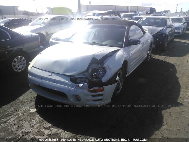 4A3AE45G04E059090 - 2004 MITSUBISHI ECLIPSE SPYDER GS WHITE photo 2