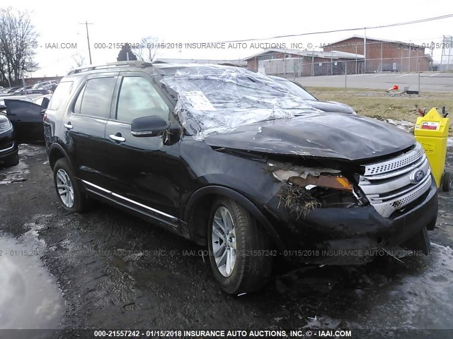 1FM5K7D81EGB18092 - 2014 FORD EXPLORER XLT BLACK photo 1