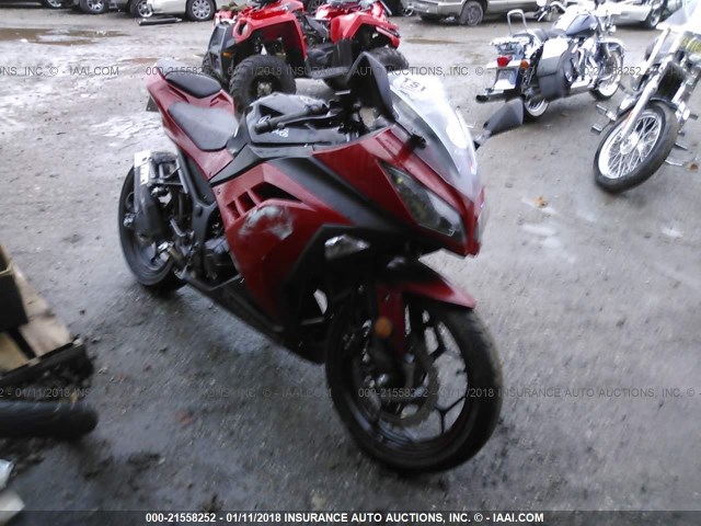 JKAEX8B13EA005243 - 2014 KAWASAKI EX300 B RED photo 1