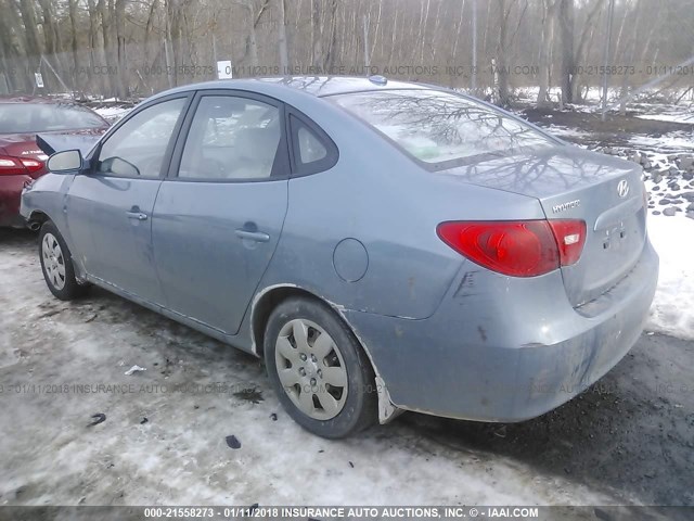 KMHDU46DX7U258225 - 2007 HYUNDAI ELANTRA GLS/SE/LIMITED BLUE photo 3