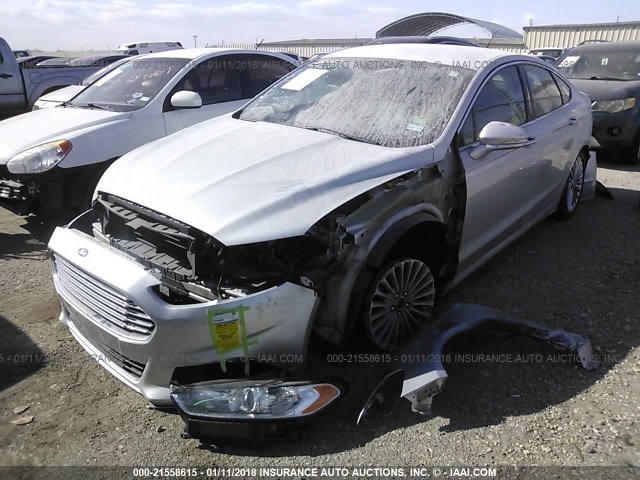 3FA6P0K93GR344536 - 2016 FORD FUSION TITANIUM SILVER photo 2