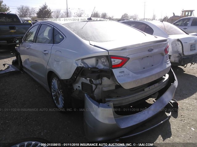 3FA6P0K93GR344536 - 2016 FORD FUSION TITANIUM SILVER photo 3