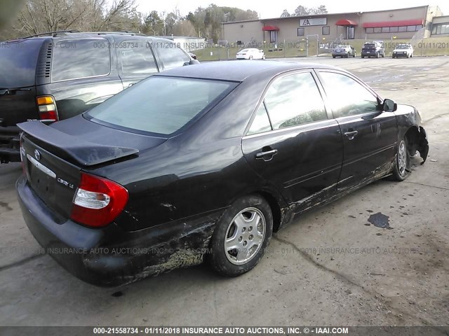 4T1BE32K73U220044 - 2003 TOYOTA CAMRY LE/XLE/SE BLACK photo 4