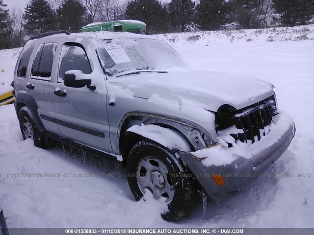 1J4GL48KX5W631579 - 2005 JEEP LIBERTY SPORT Gümüş foto 1