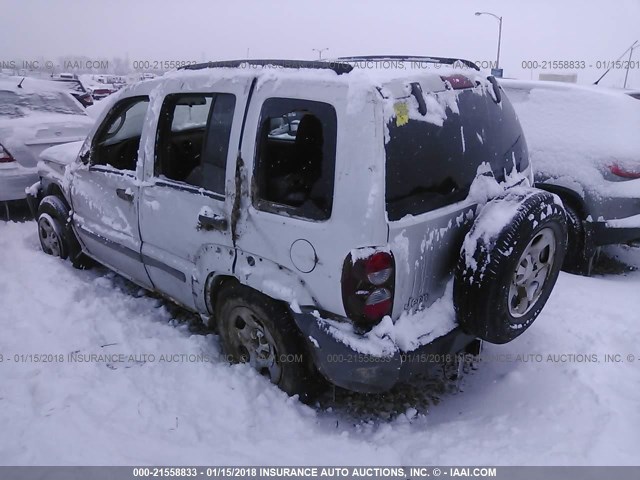 1J4GL48KX5W631579 - 2005 JEEP LIBERTY SPORT Gümüş foto 3