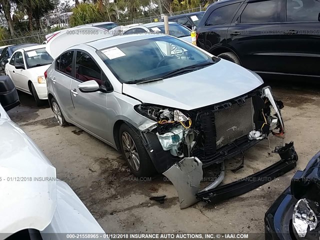 KNAFX4A69F5275293 - 2015 KIA FORTE LX SILVER photo 1