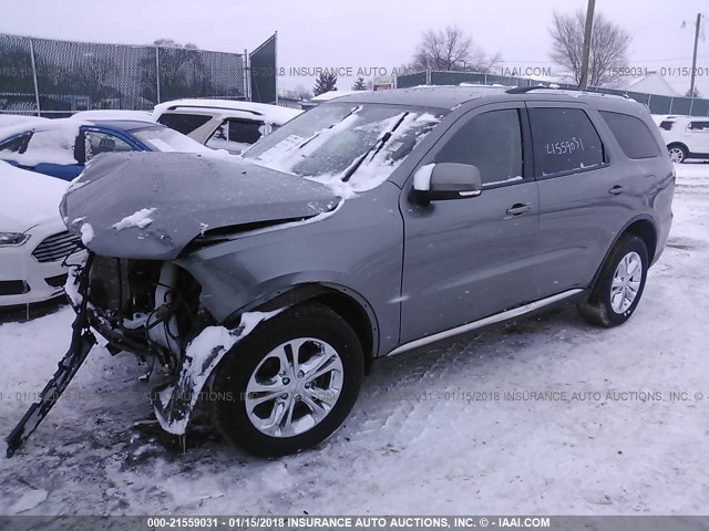 1D4RD4GG7BC633833 - 2011 DODGE DURANGO CREW GRAY photo 2