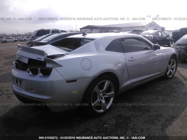 2G1FJ1EJ5A9225965 - 2010 CHEVROLET CAMARO SS SILVER photo 4