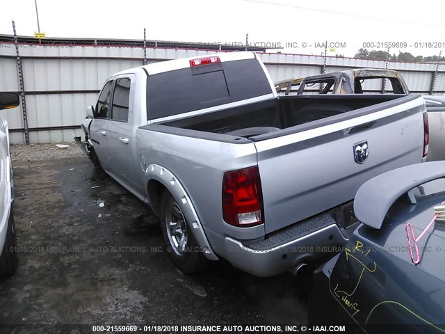 1D7RB1CT9BS663173 - 2011 DODGE RAM 1500 SILVER photo 3