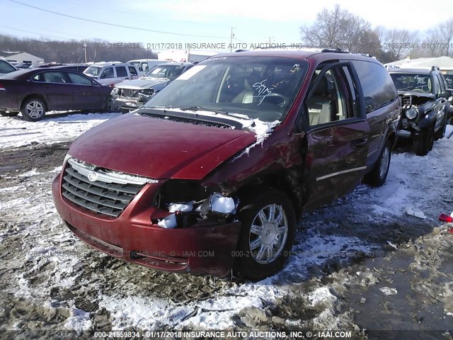 2C4GP54L35R359366 - 2005 CHRYSLER TOWN & COUNTRY TOURING RED photo 2