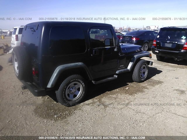 1J4F449S66P785869 - 2006 JEEP WRANGLER / TJ SPORT BLUE photo 4