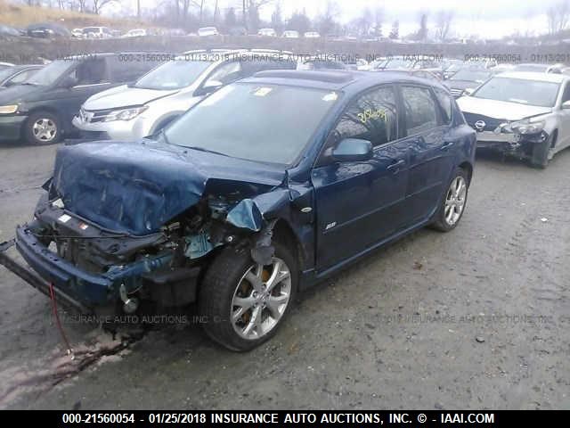 JM1BK344971641556 - 2007 MAZDA 3 HATCHBACK BLUE photo 2