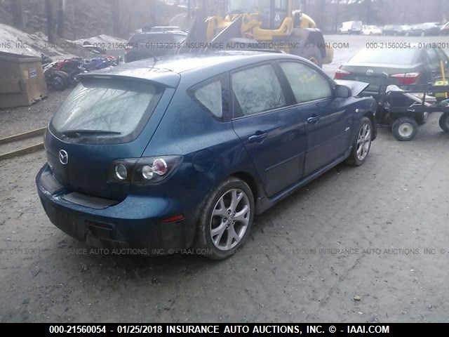 JM1BK344971641556 - 2007 MAZDA 3 HATCHBACK BLUE photo 4