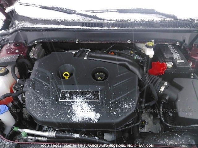 3LN6L5F96HR662130 - 2017 LINCOLN MKZ RESERVE წითელი ფოტო 10