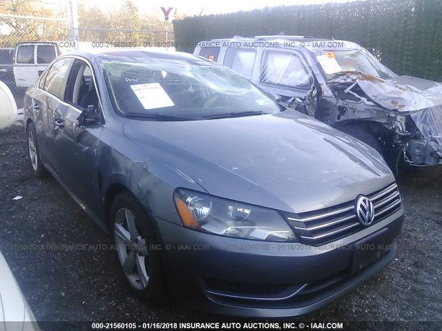 1VWBP7A38CC091721 - 2012 VOLKSWAGEN PASSAT SE GRAY photo 1