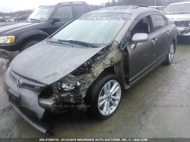 2HGFA55507H700939 - 2007 HONDA CIVIC SI GRAY photo 2