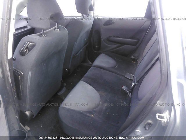 JHMGD37617S063149 - 2007 HONDA FIT S SILVER photo 8