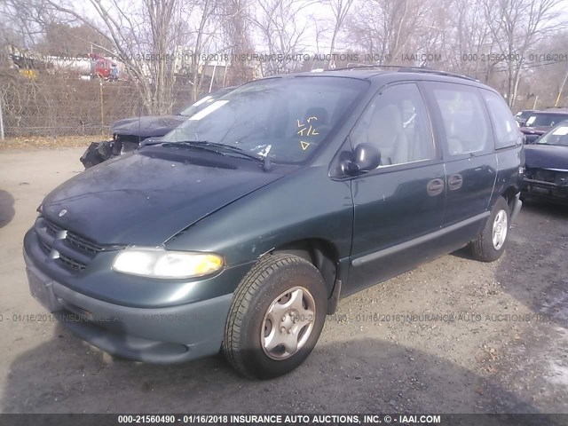 2B4FP25B0YR891482 - 2000 DODGE CARAVAN GREEN photo 2