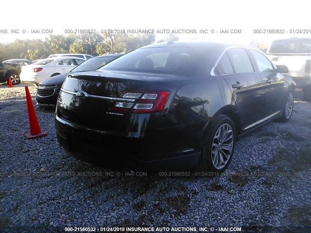 1FAHP2F85EG110862 - 2014 FORD TAURUS LIMITED BLACK photo 4