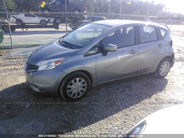 3N1CE2CP6FL408648 - 2015 NISSAN VERSA NOTE S/S PLUS/SV/SL/SR SILVER photo 2