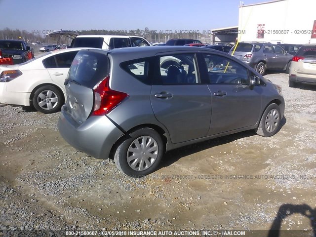 3N1CE2CP6FL408648 - 2015 NISSAN VERSA NOTE S/S PLUS/SV/SL/SR SILVER photo 4